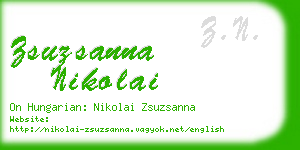 zsuzsanna nikolai business card